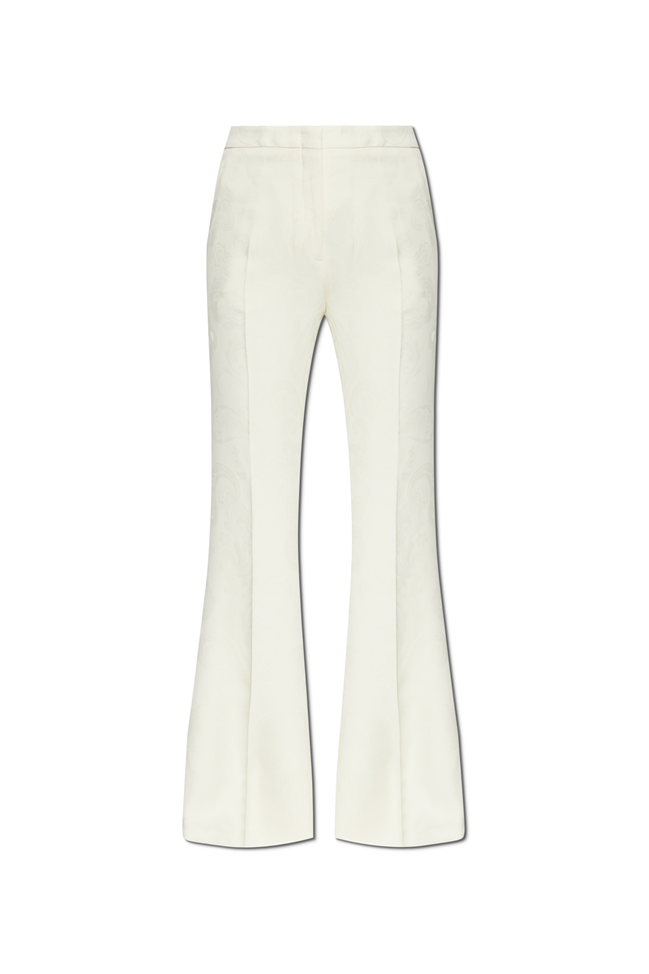 パンツ ETRO FLARED TROUSERS IN IVORY VISCOSE Etro Flared Trousers In Ivory Viscose In White | ModeSens